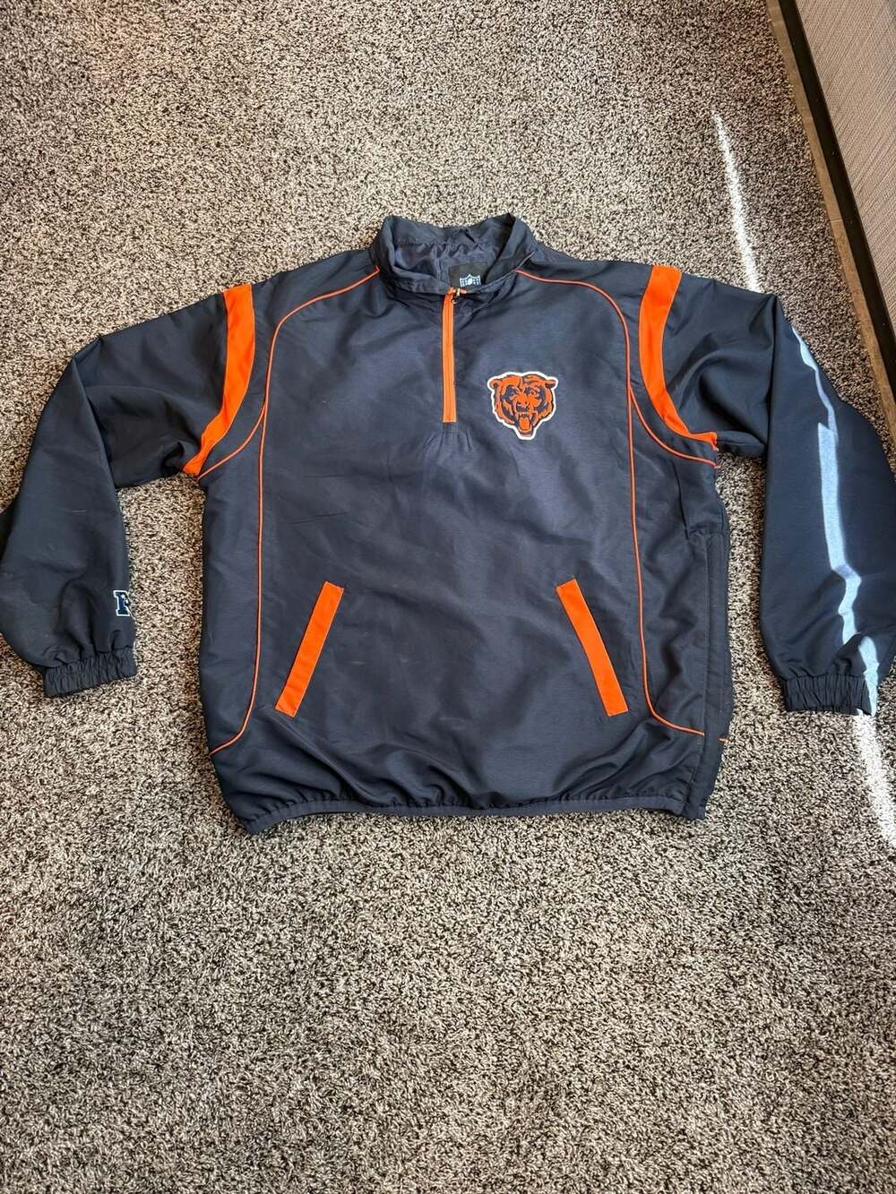 Chicago Bears NFL Half-Zip Windbreaker Pullover Jacket